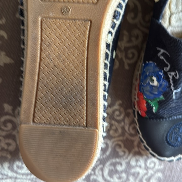Tory Burch Women's Navy Color-Block Espadrille Flats; Preloved 💕 8.5 - Picture 7 of 8